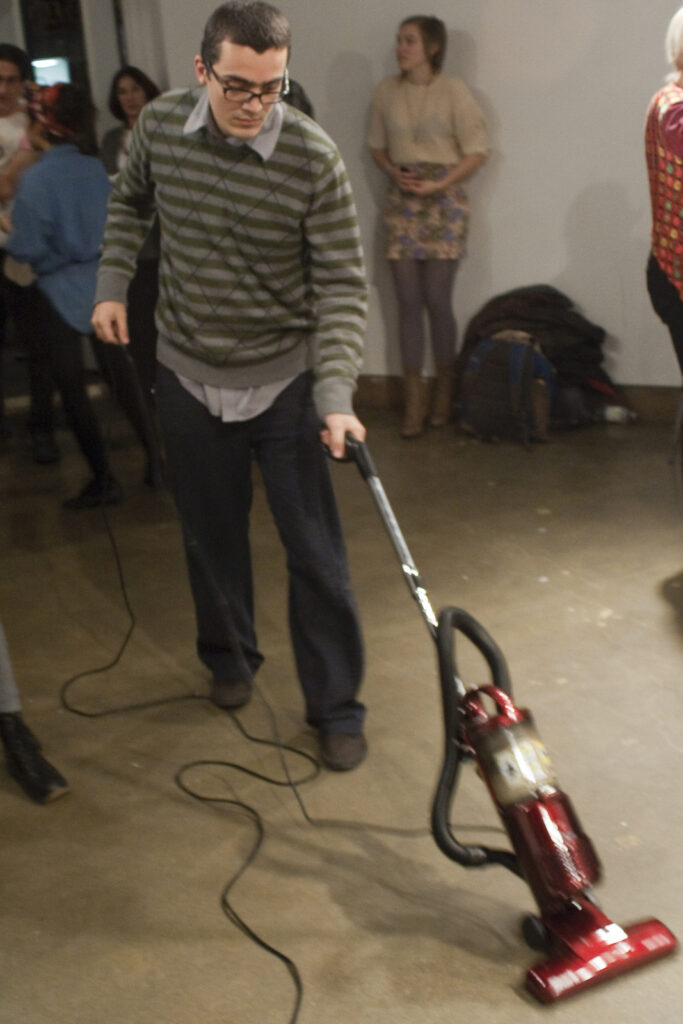 Julian Higuerey Núñez presenting the conditions of surrender at XPACE Cultural Centre