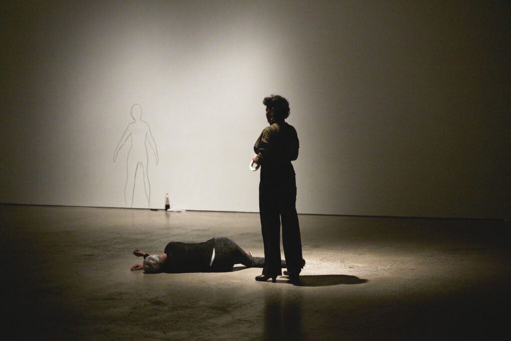 Louise Liliefeldt performing What Does It Mean to Forget at the Art Gallery of Ontario