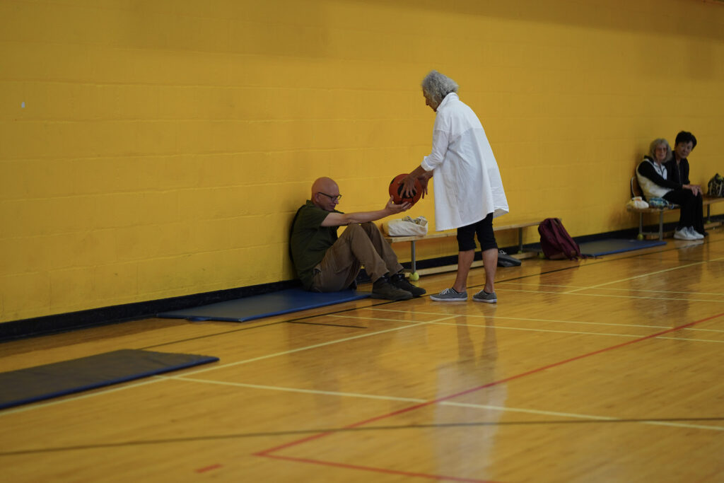 audience participants perform Body Maintenance as part of KinesTHESES, 2019