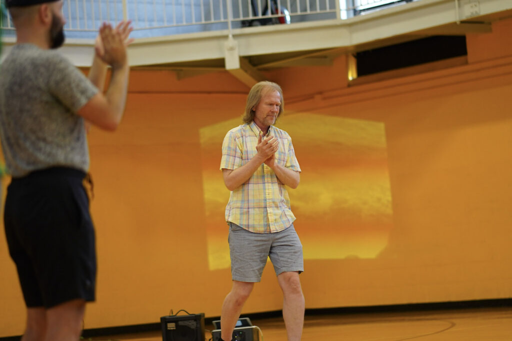 audience members applauding at the end of Body Maintenance as part of KinesTHESES, 2019