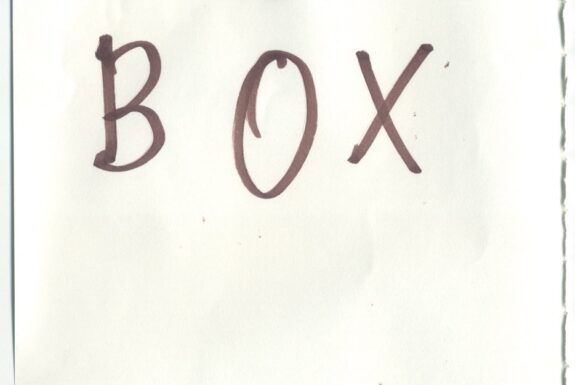Notebook page from Step 2 with the words 'Hot box' in thick black marker