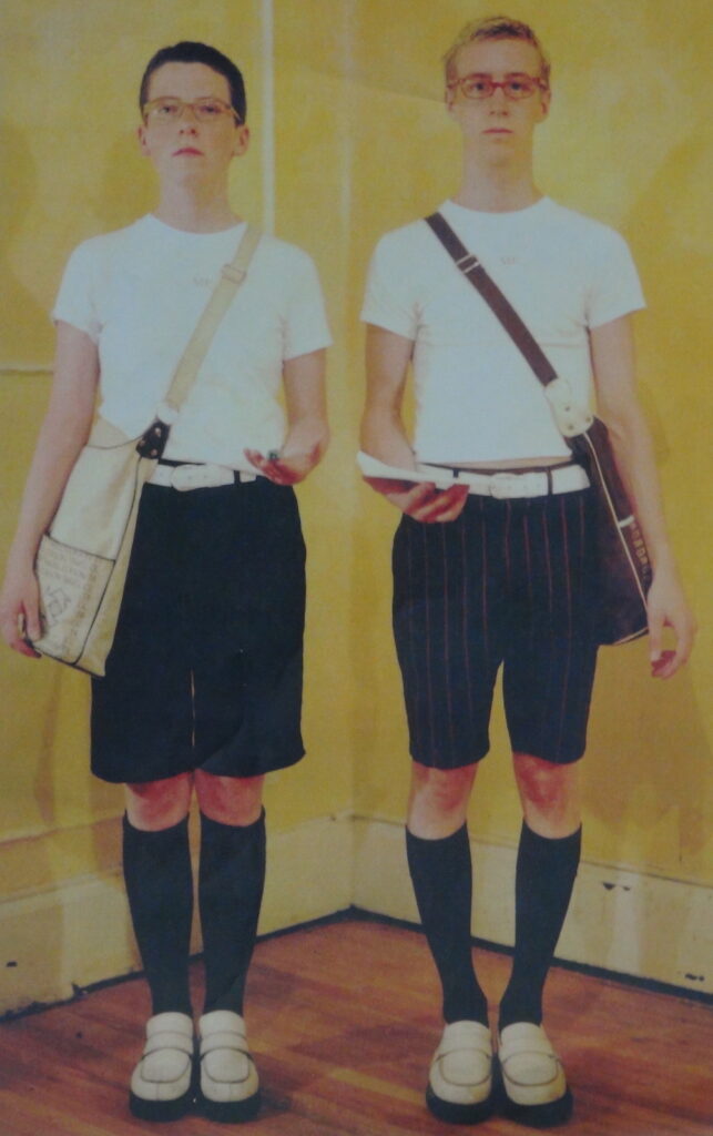 Shannon Cochrane and Keith Manship posing as me and me at .in/attendant. gallery