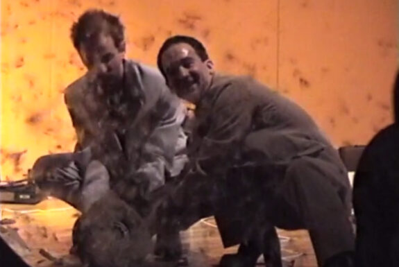 Dave Dyment and James Julien perform Don’t Count My Scars Like Tree Rings, 7a*11d 1998