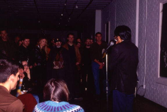 Robert Lee performing untitled at DeLeon White Gallery