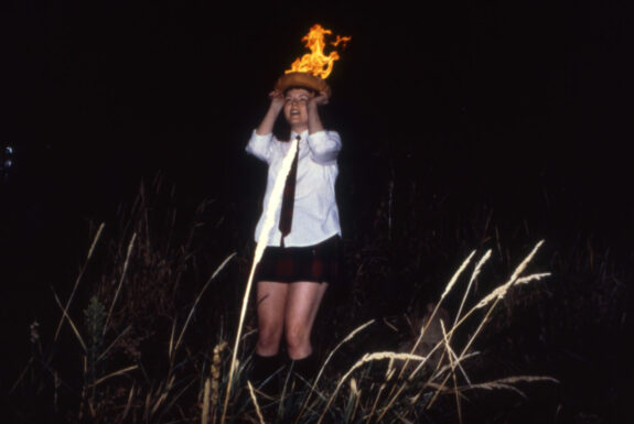 S. Higgins performing Into the Wasteland at Front St wasteland