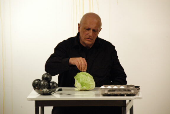 Norbert KLASSEN performing Viva Fluxus at XPACE Cultural Centre