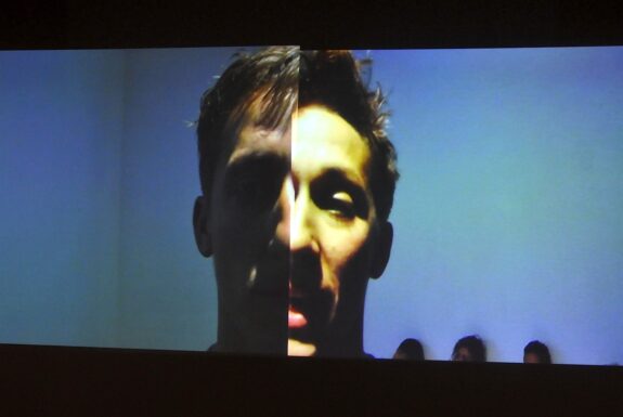 Joce & Naty Tremblay performing ‘Pre-Ovum #8: Cyborg Single’ at Mercer Union.