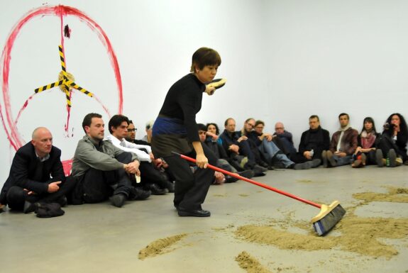 Kaori Haba performing ‘Women in peace and war’ at XPACE.
