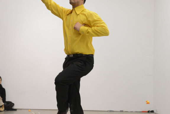 Márcio Carvalho performing at Mercer Union