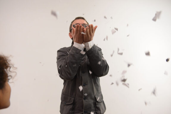 Waldemar Tatarczuk performing at Mercer Union