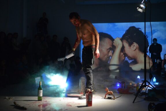 Theo Pelmus performing at Artscape Youngplace