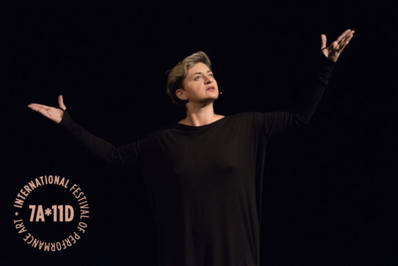 Lala Raščić performing Europa Enterprise, EE-0 at the Theatre Centre