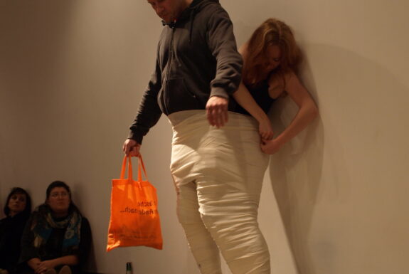 Angelika Fojtuch performing 4U at XPACE Cultural Centre
